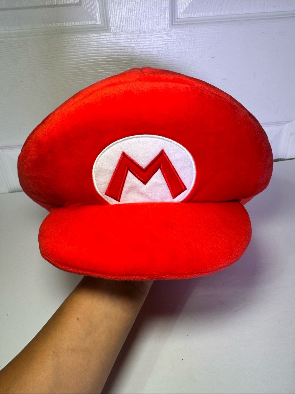 Mario Plush hat from SUPER NINTENDO WORLD.